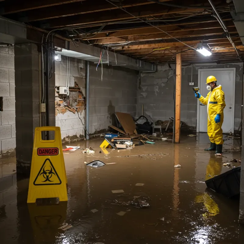 Flooded Basement Electrical Hazard in Sachse, TX Property
